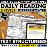 Text Structures Warm ups & Quiz STAAR Descriptive Passages