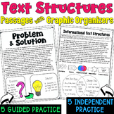 Text Structures Worksheets: 10 Nonfiction Passages with Gr
