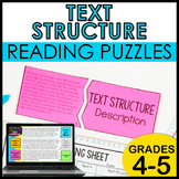 Text Structures Puzzles | w/ Digital Text Structure Activi