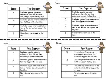 Text Support Rubric by The Blessed Teacher | Teachers Pay Teachers