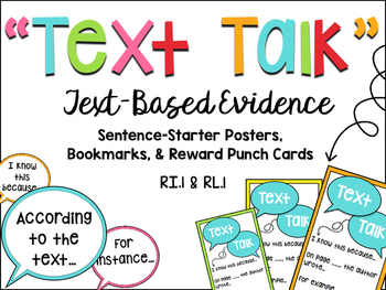 Preview of Text Talk: Text-based Evidence Posters and Printables