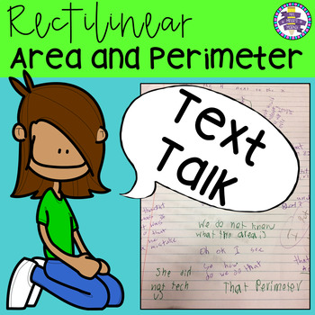 Preview of Text Talk: Rectilinear Area and Perimeter Tasks {Grades 3 - 5}