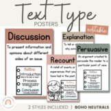 Text Type Posters | NEUTRAL Color Palette | Editable Boho 