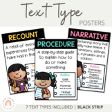 Text Type Posters | Narratives, Recounts, Procedures etc |