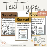 Text Type Posters | Daisy Gingham Neutrals English Classro