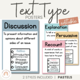 Text Type Posters | PASTELS | Muted Rainbow Classroom Decor
