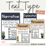 Text Type Posters | Rustic BOHO PLANTS decor