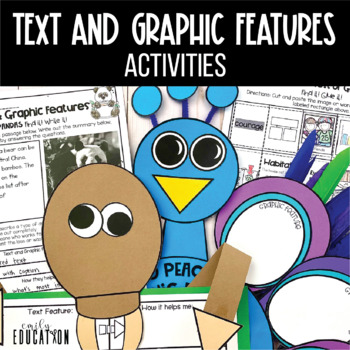 Preview of Text and Graphic Features | Text Features Nonfiction Worksheets Anchor Charts