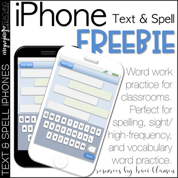 Preview of FREE Text and Spell Word Work iPhones