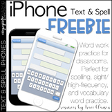 FREE Text and Spell Word Work iPhones