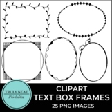 Text box frames clipart, doodle border for text box, Decor