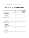 Text features worksheet