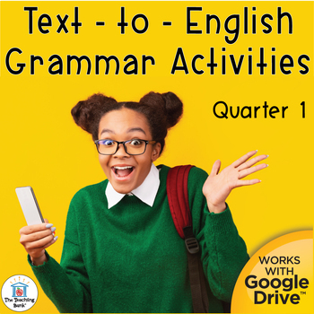 Preview of Text to English Grammar Daily Writing Activities Quarter 1
