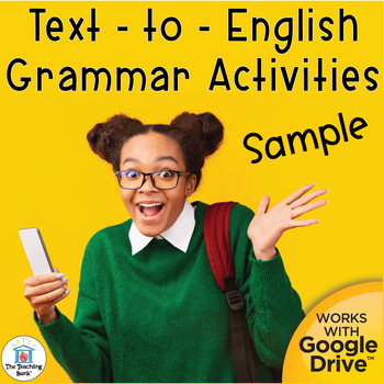 Preview of Text to English Grammar Daily Writing Activities Sample