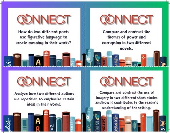 Preview of Text to Text Connection ELA Task Cards