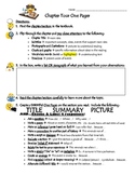 Textbook Reading - Chapter Tour One Pager Activity Worksheet