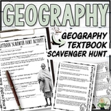 Geography Textbook Scavenger Hunt Worksheets & Task Cards