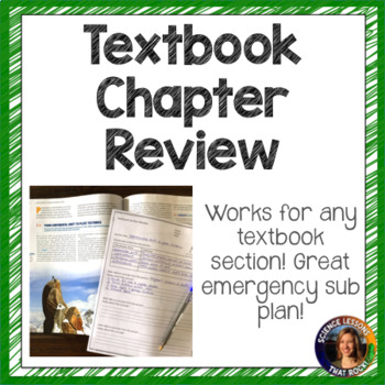 Preview of Textbook chapter review worksheet Sub Plan