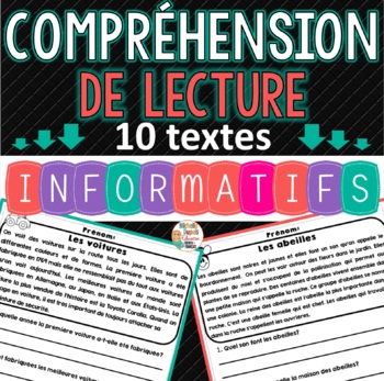 Preview of French Reading Comprehension - Textes informatifs - Compréhension de lecture