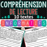 French Reading Comprehension - Textes informatifs - Compré