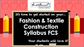 Preview of Textiles & Fashion Syllabus EDITABLE for FCS Classroom