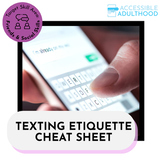 Texting Etiquette Cheat Sheet - Cell Phone Rules - Respons