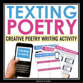 Poetry Writing Activity - Texting Poetry Presentation & Po