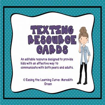 Preview of Texting Resource Cards
