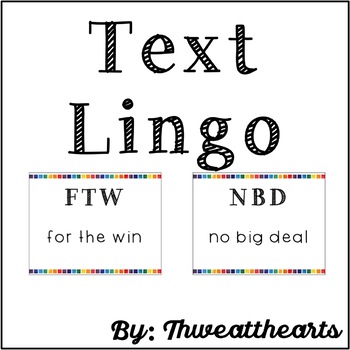 Preview of Texting Words Posters