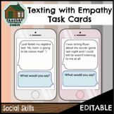 Texting with Empathy Task Cards | Social Skills for Teenag