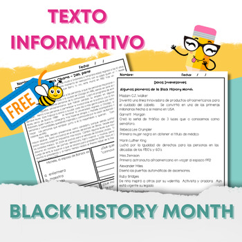 Preview of Texto Informativo - Barack Obama - Black History Month