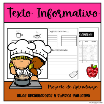 Preview of Texto Informativo - Instruccional - Mi cocina - Aprendizaje basado en proyectos
