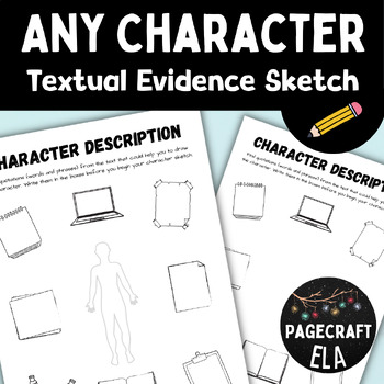 Preview of Textual Evidence Character Study and Quotation Hunt for Any Novel or Book