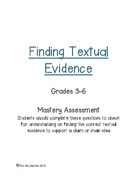 literary definition of textual evidence