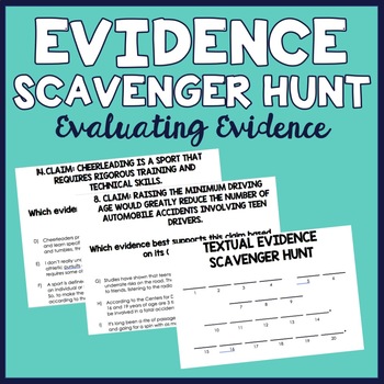 Preview of Textual Evidence Scavenger Hunt