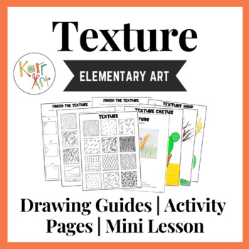 Preview of Elements of Art | Texture Drawing Guides + Activity Pages + Mini Lesson