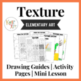 Elements of Art | Texture Drawing Guides + Activity Pages 