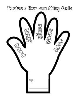 Texture Hand for 5 Senses Unit by Tammy Dyer | Teachers Pay Teachers