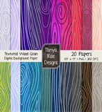 Textured Wood Grain Digital Background Papers