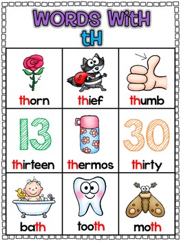 Th Digraph Common Core Packet by Latoya Reed | Teachers Pay Teachers