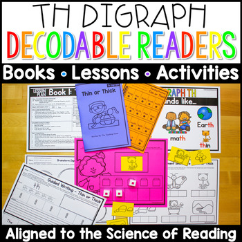 Preview of Th Digraph Decodable Readers, Activities & Lesson Plans | Science of Reading