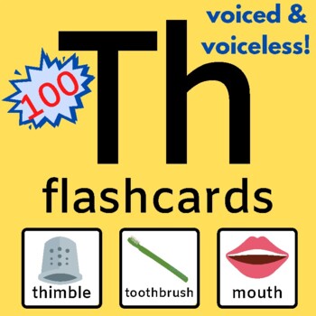 Preview of Th Articulation Flashcards Distance Learning Voiced Unvoiced