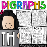 Th Worksheet Packet - Digraphs Worksheets