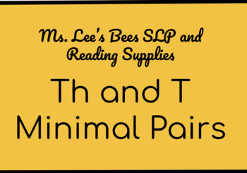 Preview of Th and T / Th and D Stopping Minimal Pairs Distance Learning