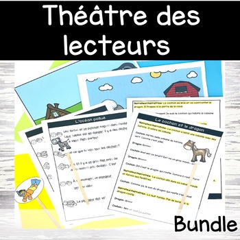 Preview of Théâtre des lecteurs décodable - French reader's theater - Growing bundle