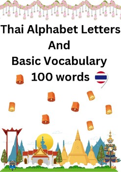 Preview of Thai Alphabet Letters and Basic Vocabulary 100 Words