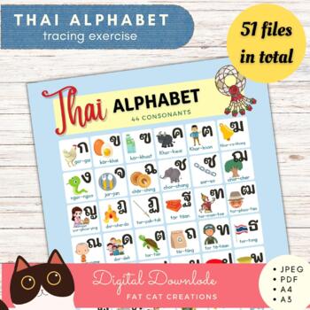 thai alphabet chart printable