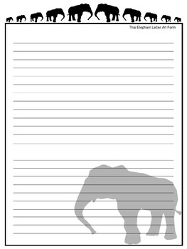 Thai Elephant Letter Template by Steven's Social Studies | TPT