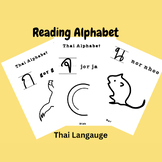 Thai Language Alphabet Reading Coloring Sheet, digital dow