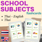 Thai flashcards school subjects